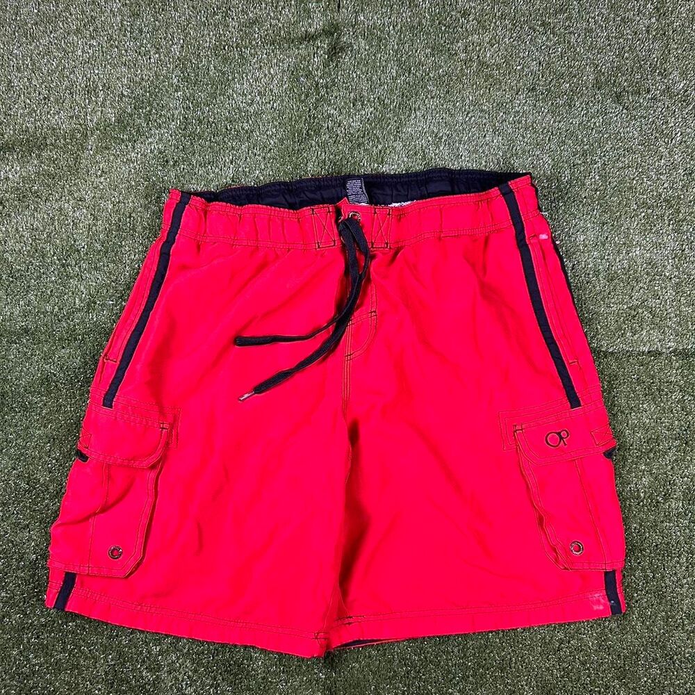 Ocean-pacific Men's Red Swim-briefs-shorts